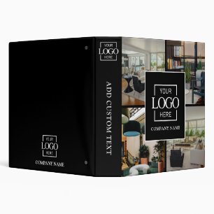 Black Custom Business Logo Professional No Minimum Binder