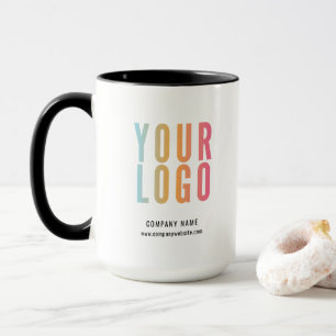 Black Custom Business Logo Promotional Mug