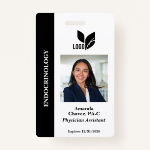 Black Custom Employee ID Photo Name Badge
