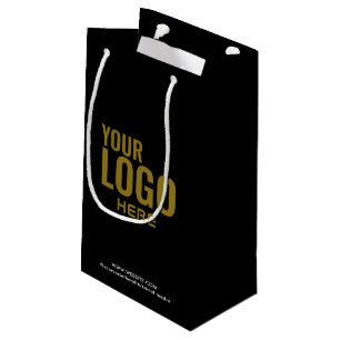 Black Custom Gift Bag Business Company Logo Bulk