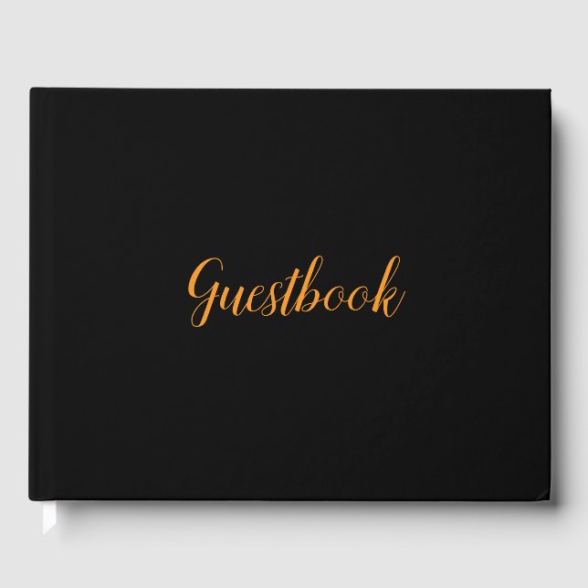 Black Custom Guest Book (Front)