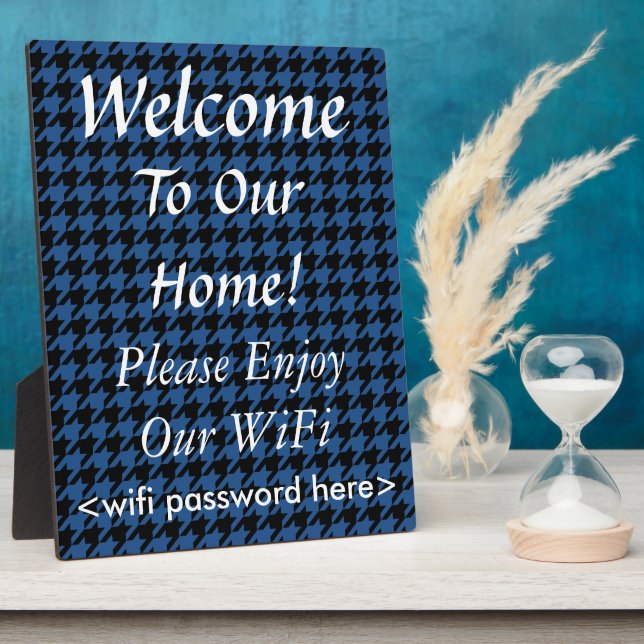 Black Custom Houndstooth Plaque (Side)