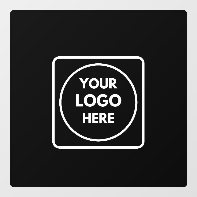 Black Custom Logo | Personalized Business Window  Window Cling (Sheet)