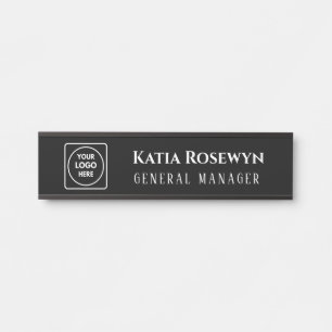 Black Custom Logo Personalized Office Door sign