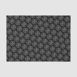 Black custom logo tissue paper business packaging