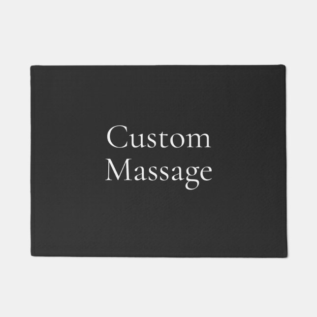 Black Custom Massage Modern simple  Doormat (Front)