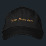 Black Custom Name Adjustable-Hat Personalized Fit Embroidered Hat<br><div class="desc">Make your mark with this black Alternative Apparel Basic Adjustable Cap featuring “Your Name Here” custom printed for a truly personal touch. The deep black base enhances visibility, giving your name a sharp and premium look. Why special: it offers full customization with a clean, bold finish that fits any style....</div>