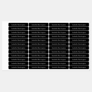 Black Custom Name Iron-On Fabric Clothing