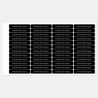 Black Custom Name Iron-On Fabric Clothing 