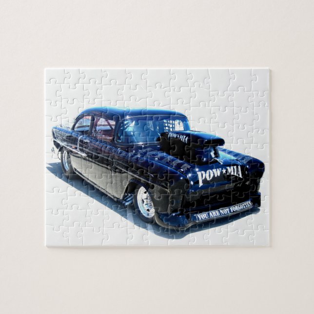 Black Custom POW classic car Jigsaw Puzzle (Horizontal)