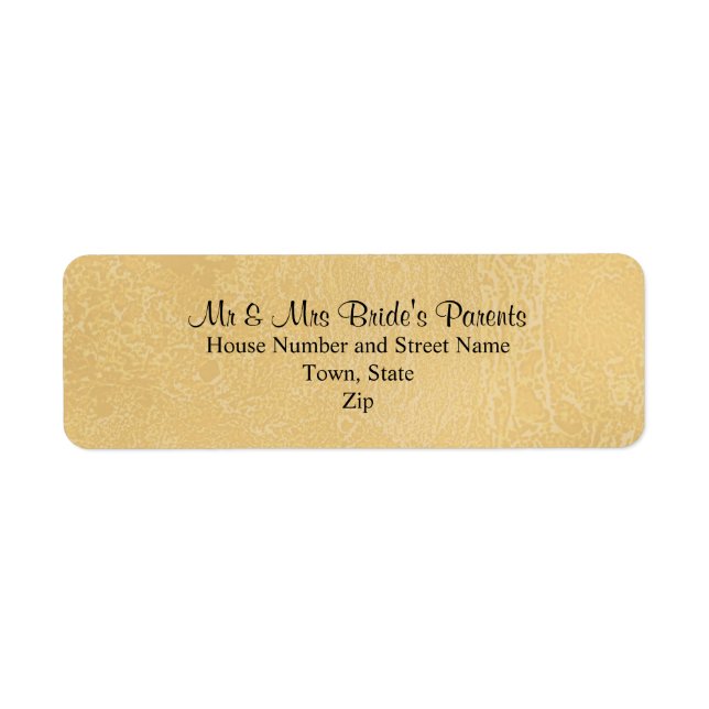 Black Custom Text on Tan Colour Abstract, Wedding (Front)
