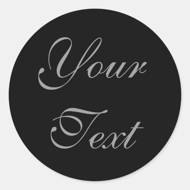 Black Custom Wedding Envelope Seals with Text (Front)