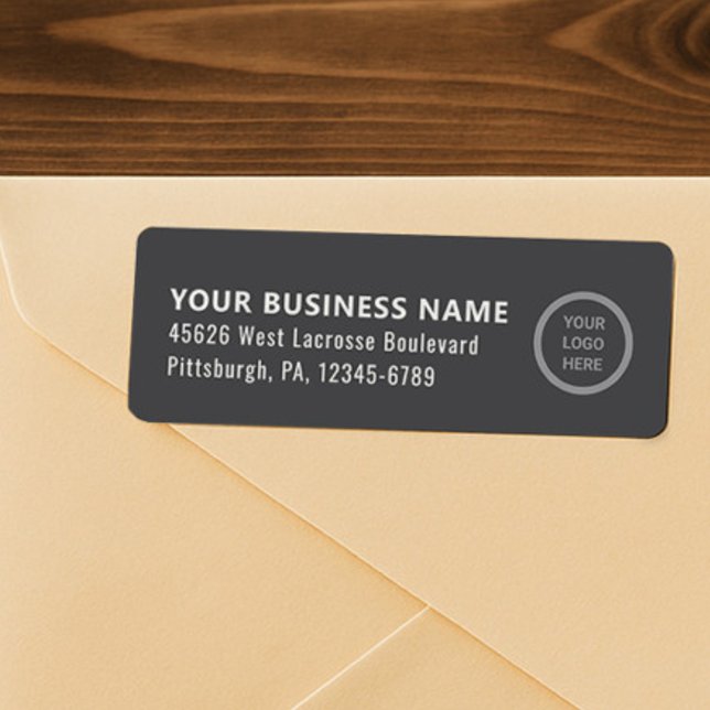 Black Customizable Business Logo Return Address la (Creator Uploaded)