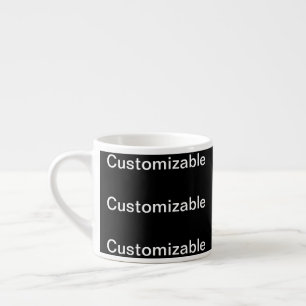 Black CUSTOMIZABLE Espresso Cup