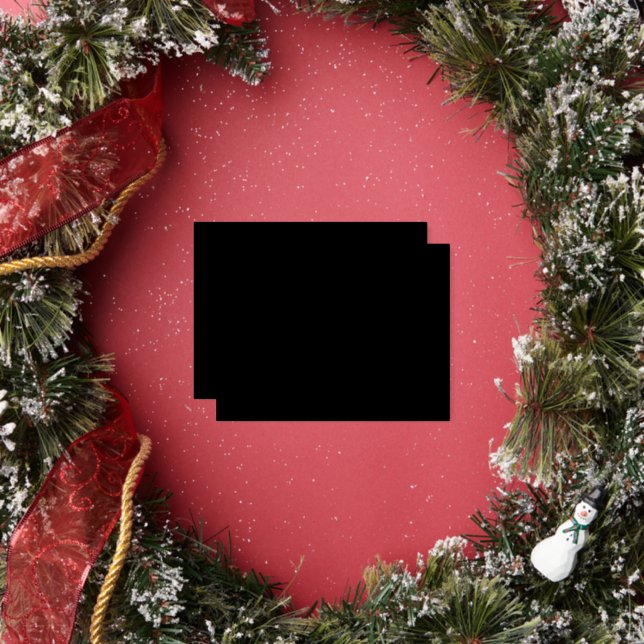 Black Customizable Make Your Own Foil Holiday Postcard (Insitu)
