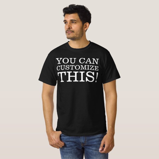 Black CUSTOMIZABLE T-Shirt (Front Full)