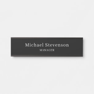 Black Customize Name & Title Profession Door Sign