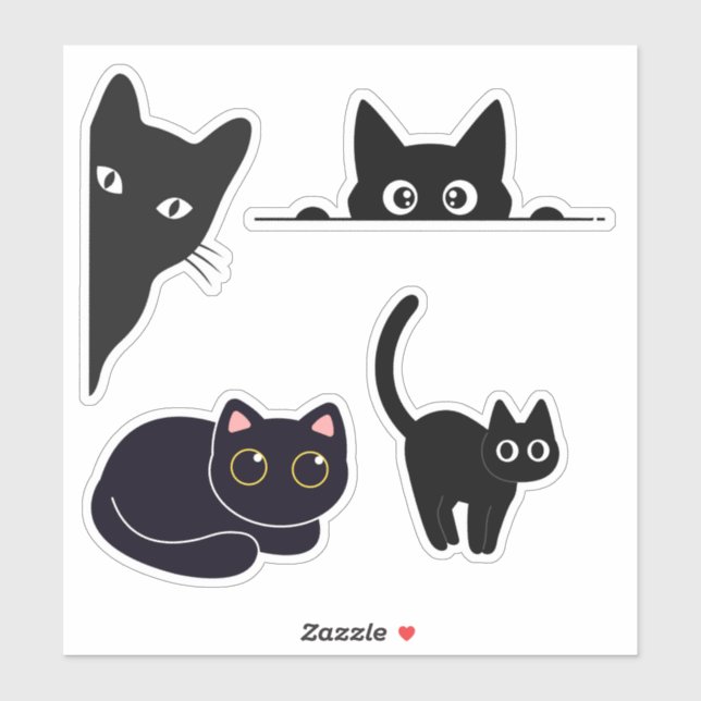 Black Cut Custom-Cut Vinyl Sticker (Sheet)