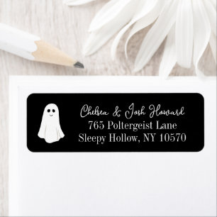 Black Cute Friendly Ghost Halloween Adresse de ret