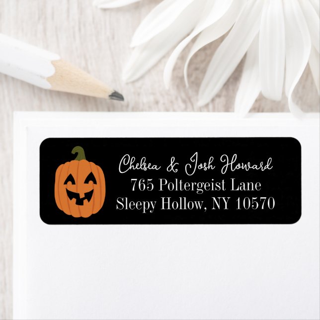 Black Cute Friendly Jack O Lantern Halloween (Insitu)