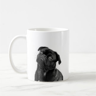 Black Cute Pug Mug