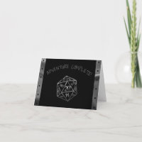 Black D20 Crit | RPG Tabletop Fantasy Dice Wedding