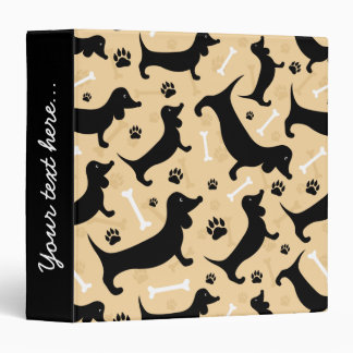 Black dachshund binder