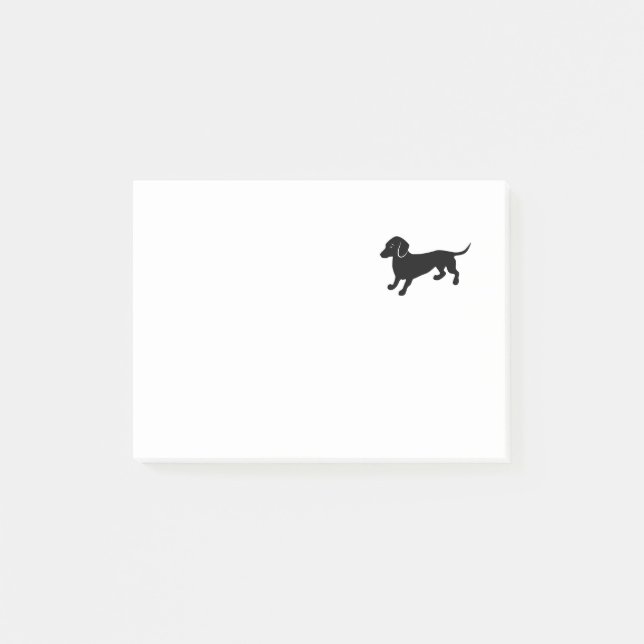 Black Dachshund Post-it Notes (Front)