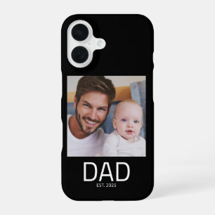 Black Dad Established Bold Photo iPhone 16 Case