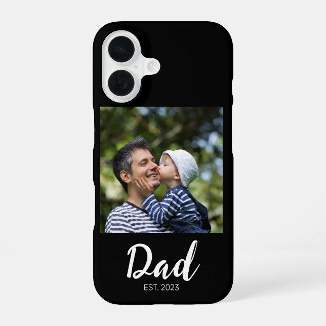 Black Dad Established Script Photo Case-Mate  iPhone 16 Case (Back)