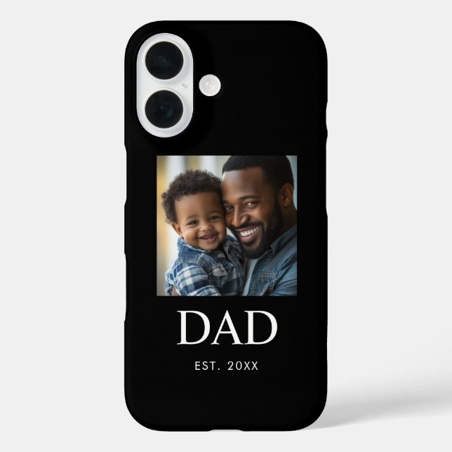 Black Dad Established Script Photo  Case-Mate iPhone Case (Back)