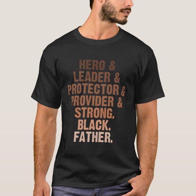 Black Dad Junenth Father'S Day Black African Ameri T-Shirt (Front)