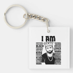 Black Dad Melanin Christian Man Father Bruh Dad Keychain