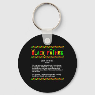 Black Dad Melanin Father Juneteenth Father's Day M Keychain