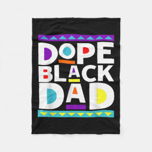 Black Dad New Dad Fathers Day Gift African America Fleece Blanket