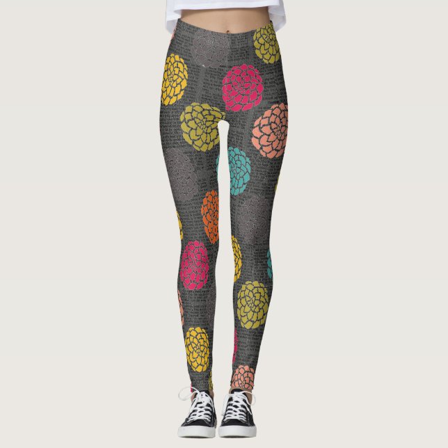 Black Dahlias Leggings (Front)