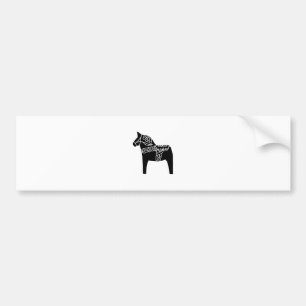 Black Dala Horse Bumper Sticker