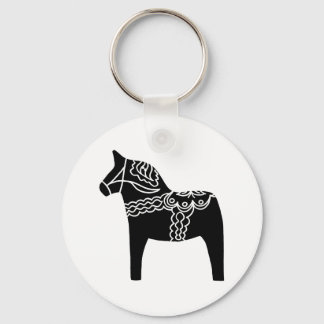 Black Dala Horse Keychain
