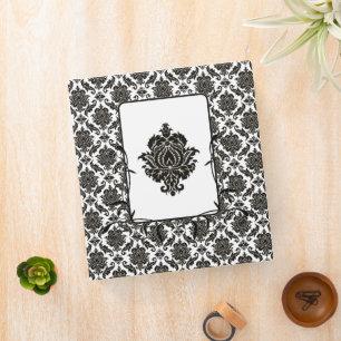 Black Damask 1 Binder
