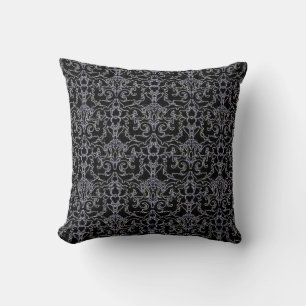 Black Damask American MoJo Pillow
