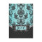 Black Damask Blue Wedding RSVP Cards