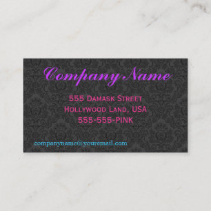 Black Damask Business Card