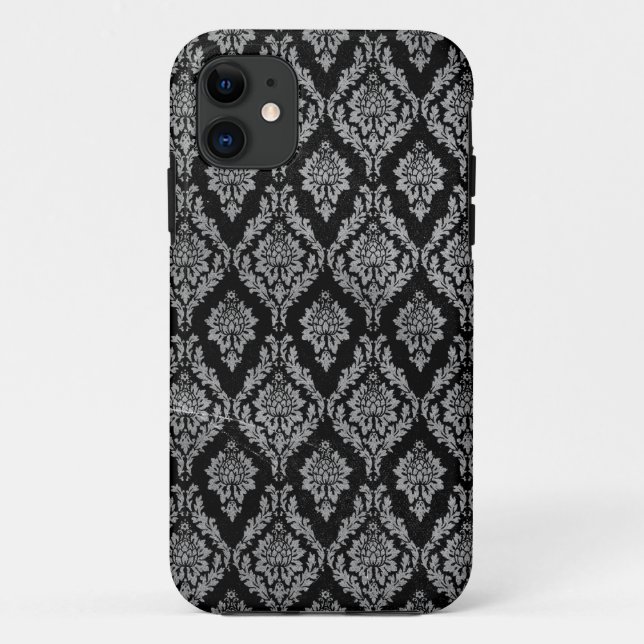 Black Damask Case-Mate iPhone Case (Back)