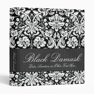 Black Damask Custom 1" Binder