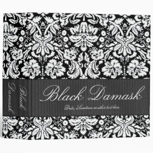 Black Damask Custom 2" Binder