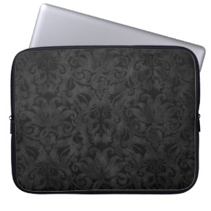 Black Damask Laptop Sleeve