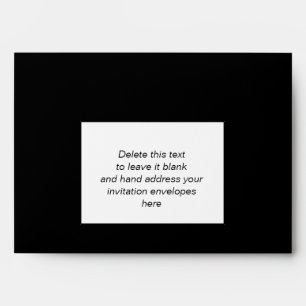 Black Damask Monogram Wedding Invitation Envelopes