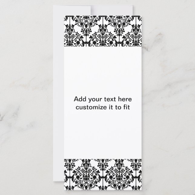 Black Damask Pattern 1 Vintage Floral (Front)