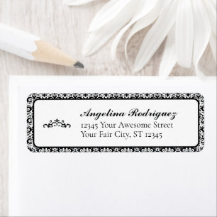 Black Damask Pattern Graduation