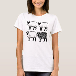 Black Damask Sheep T-Shirt